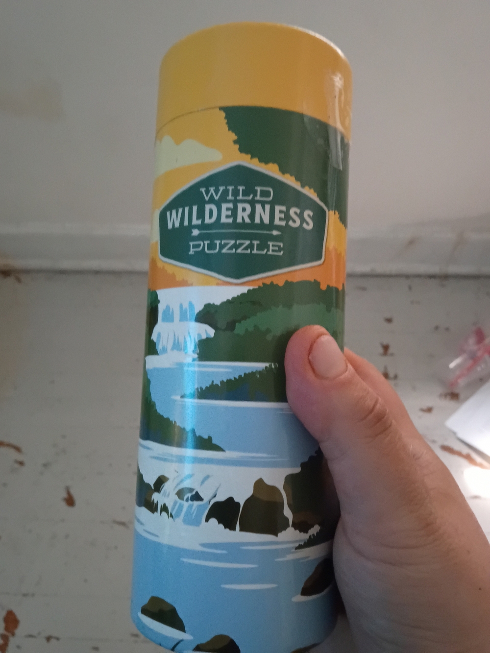Wild Wilderness Puzzle - Scenic Waterfall Tin - Blue & Green